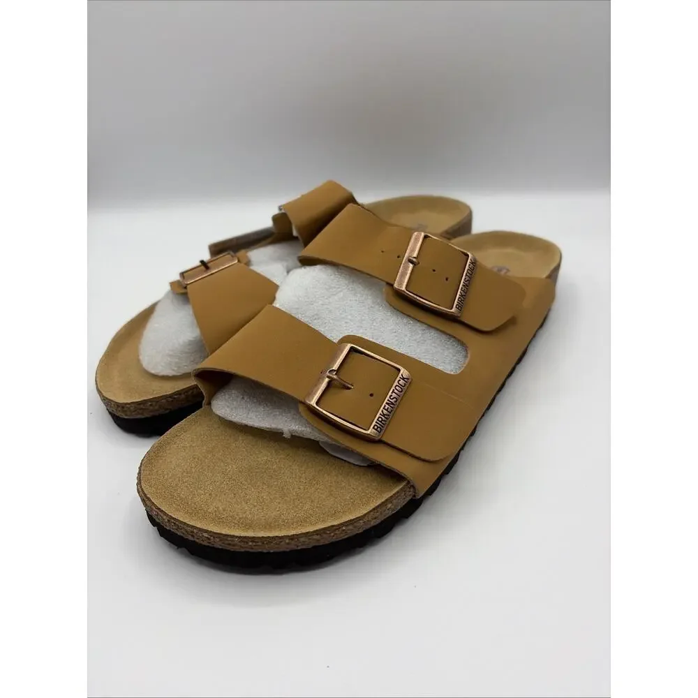 Birkenstock Arizona Pecan Nubuck Soft Footbed Sandals US M 9 W 11 EU 42 NWOB